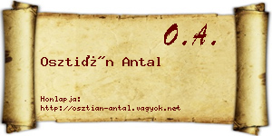 Osztián Antal névjegykártya